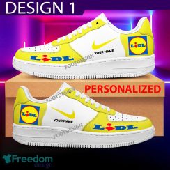 Custom Name Lidl Brand Air Force 1 Sneakers New Pattern For Fans Gift AF1 Shoes - Brands Lidl Air Force 1 Sneakers Custom Name Photo 1