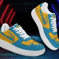 Custom Name Los Angeles Chargers Drip Sneakers Air Force Shoes For Fans Custom Name