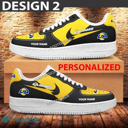 Custom Name Los Angeles Rams Teams Air Force 1 Shoes Design Gift AF1 Sneaker For Fans - Los Angeles Rams Air Force 1 Sneaker Personalized Style 2