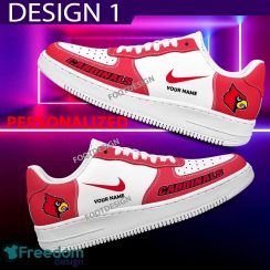 Custom Name Louisville Cardinals Teams Air Force 1 Shoes Design Gift AF1 Sneaker For Fans - Louisville Cardinals Air Force 1 Sneaker Personalized Style 1