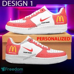 Custom Name Mcdonald’s Brand Air Force 1 Sneakers New Pattern For Fans Gift AF1 Shoes
