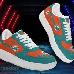 Custom Name Miami Dolphins Drip Sneakers Air Force Shoes For Fans Custom Name