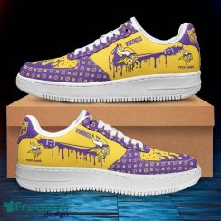 Custom Name Minnesota Vikings Drip Sneakers Air Force Shoes For Fans Custom Name Product Photo 2