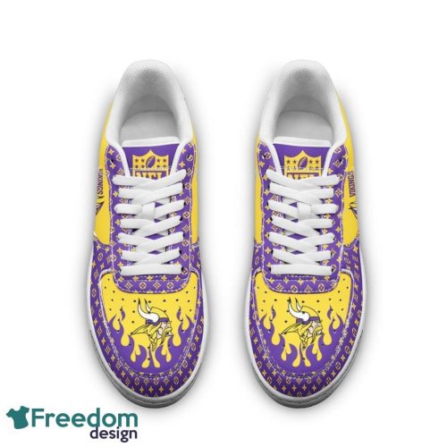 Custom Name Minnesota Vikings Drip Sneakers Air Force Shoes For Fans Custom Name Product Photo 3