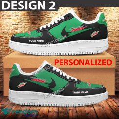 Custom Name Mountain Dew Brand Air Force 1 Sneakers New Pattern For Fans Gift AF1 Shoes - Brands Mountain Dew Air Force 1 Sneakers Custom Name Photo 2
