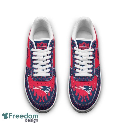 Custom Name New England Patriots Drip Sneakers Air Force Shoes For Fans Custom Name Product Photo 3