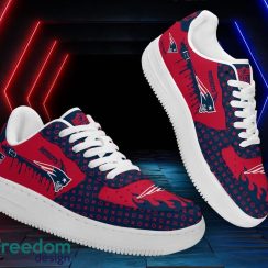 Custom Name New England Patriots Drip Sneakers Air Force Shoes For Fans Custom Name