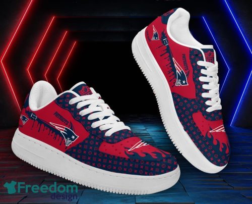 Custom Name New England Patriots Drip Sneakers Air Force Shoes For Fans Custom Name Product Photo 1