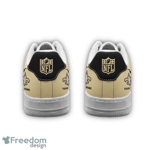 Custom Name New Orleans Saints Drip Sneakers Air Force Shoes For Fans Custom Name Product Photo 4