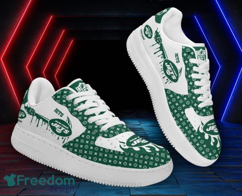 Custom Name New York Jets Drip Sneakers Air Force Shoes For Fans Custom Name Product Photo 1