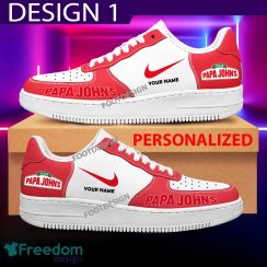 Custom Name Papa John’s Pizza Brand Air Force 1 Sneakers New Pattern For Fans Gift AF1 Shoes