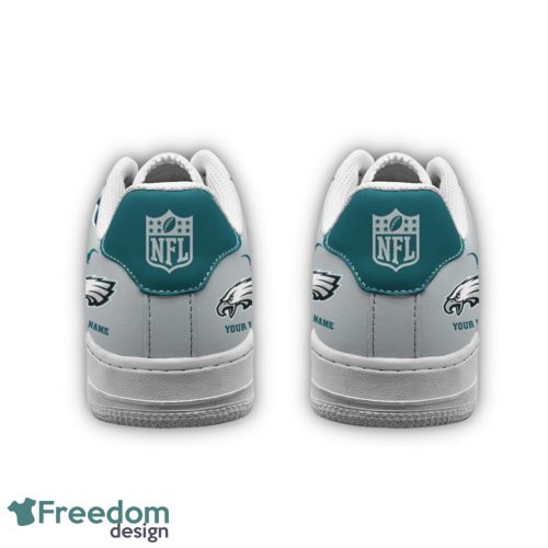 Custom Name Philadelphia Eagles Drip Sneakers Air Force Shoes For Fans Custom Name Product Photo 4