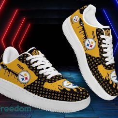 Custom Name Pittsburgh Steelers Drip Sneakers Air Force Shoes For Fans Custom Name