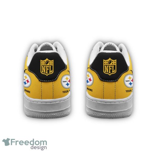 Custom Name Pittsburgh Steelers Drip Sneakers Air Force Shoes For Fans Custom Name Product Photo 4