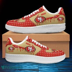 Custom Name San Francisco 49ers Drip Sneakers Air Force Shoes For Fans Custom Name Product Photo 2