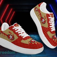 Custom Name San Francisco 49ers Drip Sneakers Air Force Shoes For Fans Custom Name