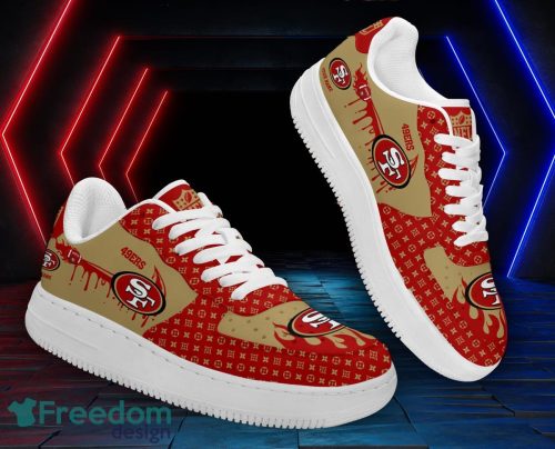 Custom Name San Francisco 49ers Drip Sneakers Air Force Shoes For Fans Custom Name Product Photo 1