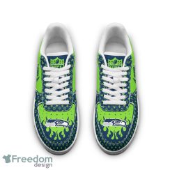 Custom Name Seattle Seahawks Drip Sneakers Air Force Shoes For Fans Custom Name Product Photo 3