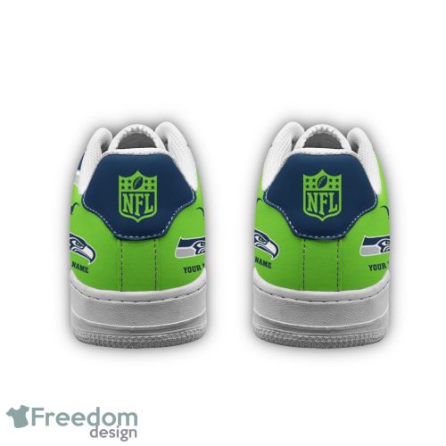 Custom Name Seattle Seahawks Drip Sneakers Air Force Shoes For Fans Custom Name Product Photo 4