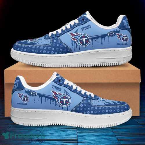 Custom Name Tennessee Titans Drip Sneakers Air Force Shoes For Fans Custom Name Product Photo 2