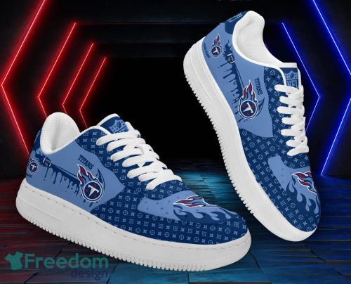 Custom Name Tennessee Titans Drip Sneakers Air Force Shoes For Fans Custom Name Product Photo 1