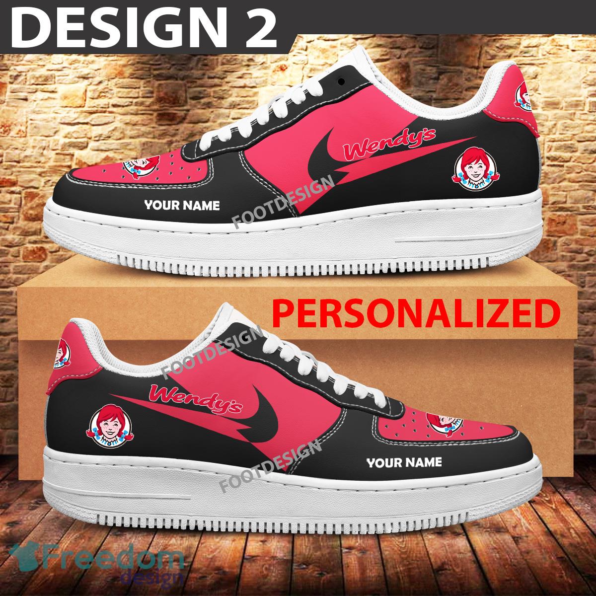 Custom Name WENDY'S Brand Air Force 1 Sneakers New Pattern For Fans Gift AF1 Shoes image Custom Name WENDY'S Brand Air Force 1 Sneakers New Pattern For Fans Gift AF1 Shoes