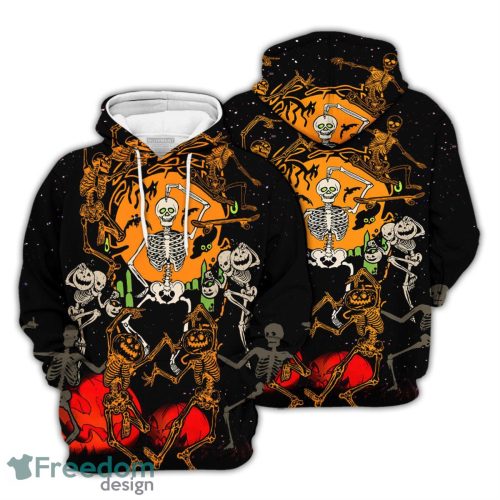 Cute Skeleton Shirt Dancing Skeleton Pumpkin Hoodie Skeleton Themed Gifts Product Photo 1