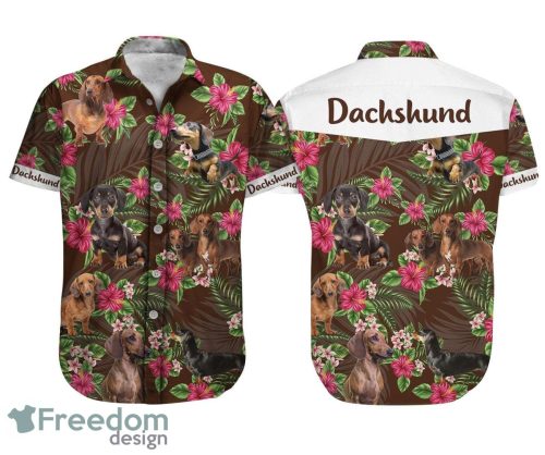 Dachshund Dog Aloha Hawaiian Shirt Product Photo 1