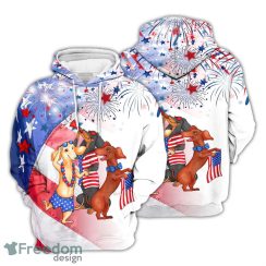 Dachshund Hoodie Dachshund With Colorful Firework 3D Hoodie Gifts For Dachshund Lovers