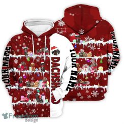 Dachshund Hoodie Personalized Dachshund Family Wearing Christmas Clothes Pattern 3D Hoodie Chirstmas Gift