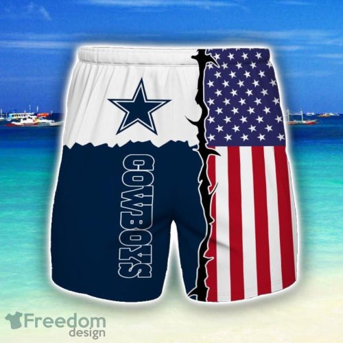 Dallas Cowboys Beach Short Gift For Men US Flag Printed Product Photo 1