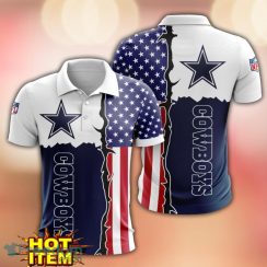 Dallas Cowboys US Flag 3D Polo Shirt Golf Polo Shirt Men Gift