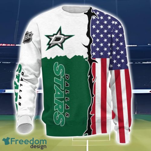 Dallas Stars US Flag 3D All Over Printed T-shirt Hoodie Sweatshirt Product Photo 3