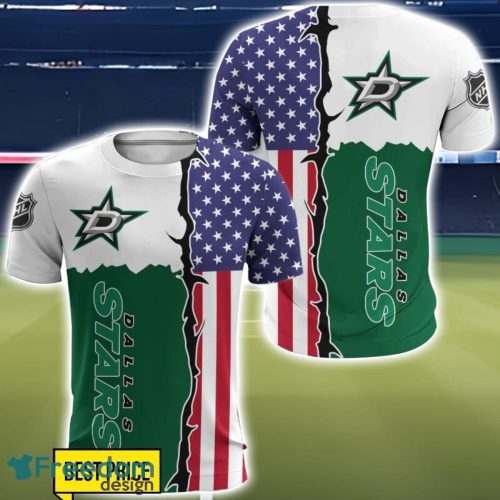 Dallas Stars US Flag 3D All Over Printed T-shirt Hoodie Sweatshirt Product Photo 5