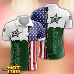 Dallas Stars US Flag 3D Polo Shirt Golf Polo Shirt Men Gift