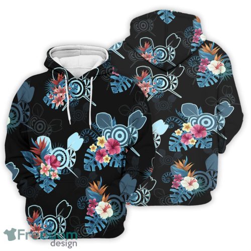 Darts Happiness Tropical Pattern Matching 3D Hoodie Product Photo 1