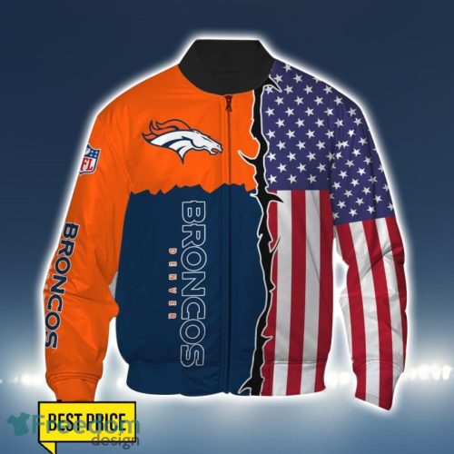 Denver Broncos US Flag 3D All Over Printed T-shirt Hoodie Sweatshirt Product Photo 4