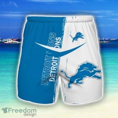 Detroit Lions 3D All Print Beach Shorts For Men Fans Sport Gift