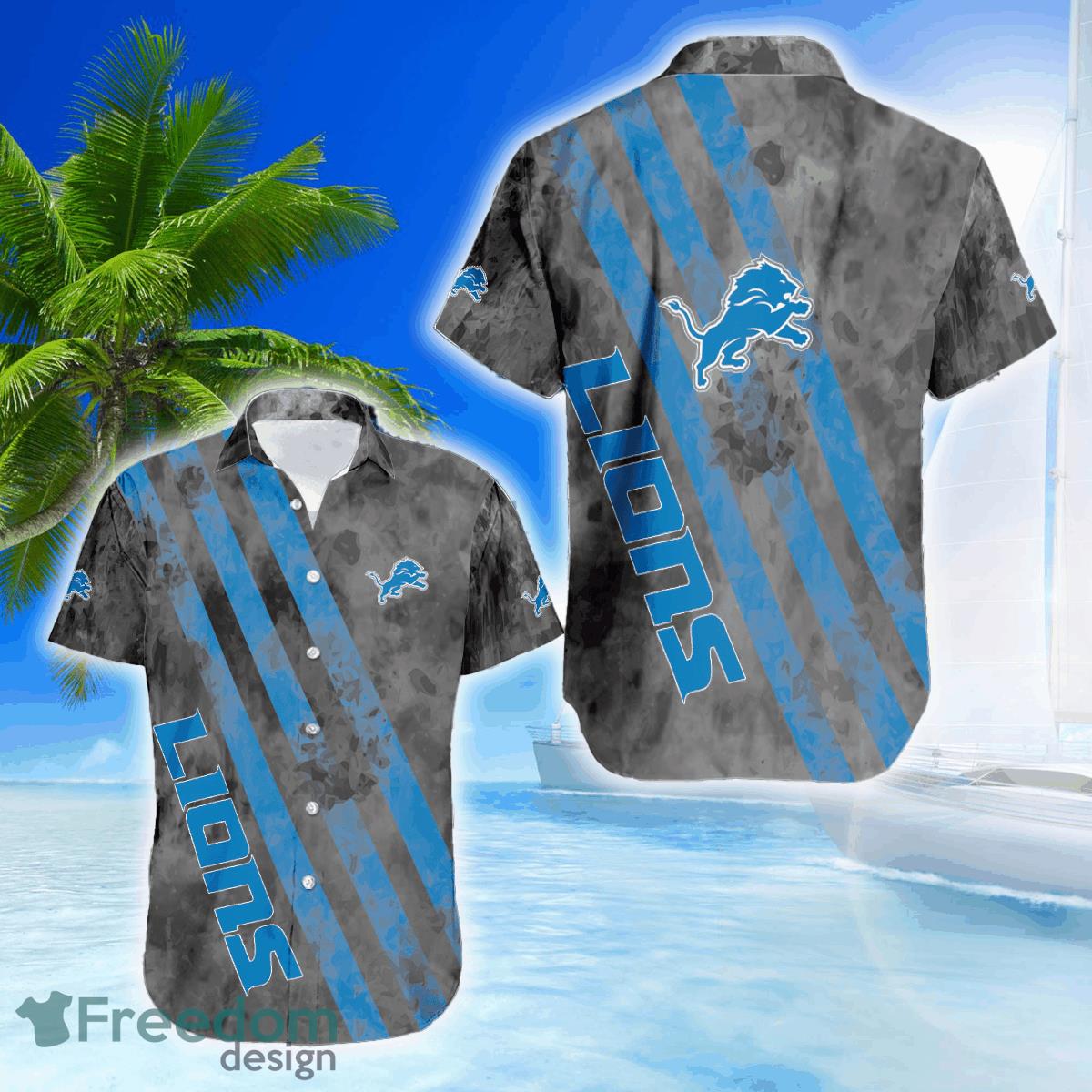 Detroit Lions Hawaiian Shirt Style New Stripes Gift For Fans Summer - Detroit Lions Hawaiian Shirt Style New Stripes Gift For Fans Summer