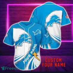 Detroit Lions Personalized Name 3D Baseball Jersey Shirt For Fans