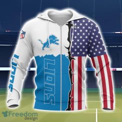 Detroit Lions US Flag 3D All Over Printed T-shirt Hoodie Sweatshirt Product Photo 2