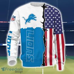 Detroit Lions US Flag 3D All Over Printed T-shirt Hoodie Sweatshirt Product Photo 3