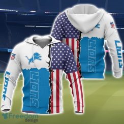 Detroit Lions US Flag 3D All Over Printed T-shirt Hoodie Sweatshirt