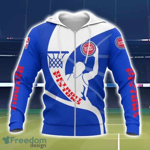 Detroit Pistons 3D Printing T-Shirt Hoodie Sweatshirt For Fans Product Photo 2