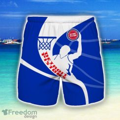 Detroit Pistons 3D Shorts Summer Holiday Gift For Men