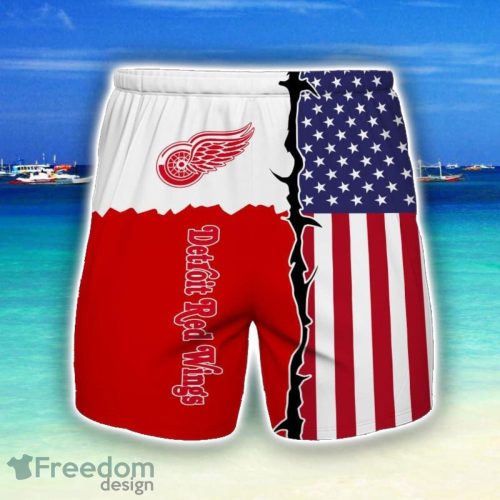 Detroit Red Wings 3D Shorts Summer Holiday Gift For Men Product Photo 1