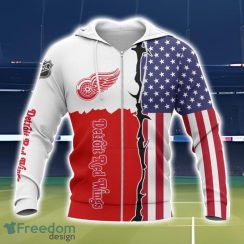 Detroit Red Wings US Flag 3D All Over Printed T-shirt Hoodie Sweatshirt Product Photo 2