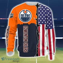 Edmonton Oilers US Flag 3D All Over Printed T-shirt Hoodie Sweatshirt Product Photo 3