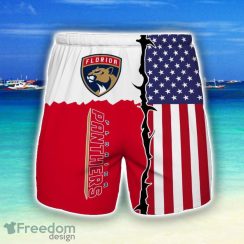 Florida Panthers Beach Short Gift For Men US Flag Printed