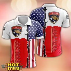 Florida Panthers US Flag 3D Polo Shirt Golf Polo Shirt Men Gift